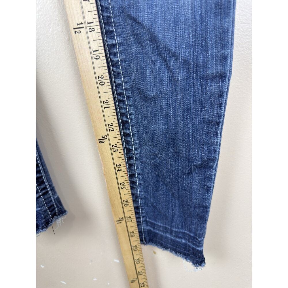 ARIAT R.E.A.L. Skinny Jeans Women’s 26R Low Rise Denim Frayed Hem Blue - Picture 9 of 16